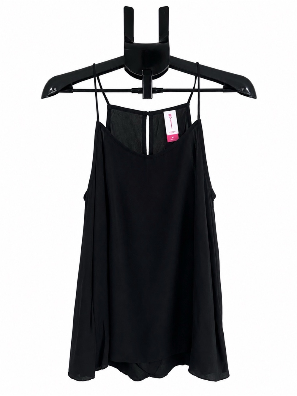 No Boundaries Black Flowing Spaghetti Strap Cami